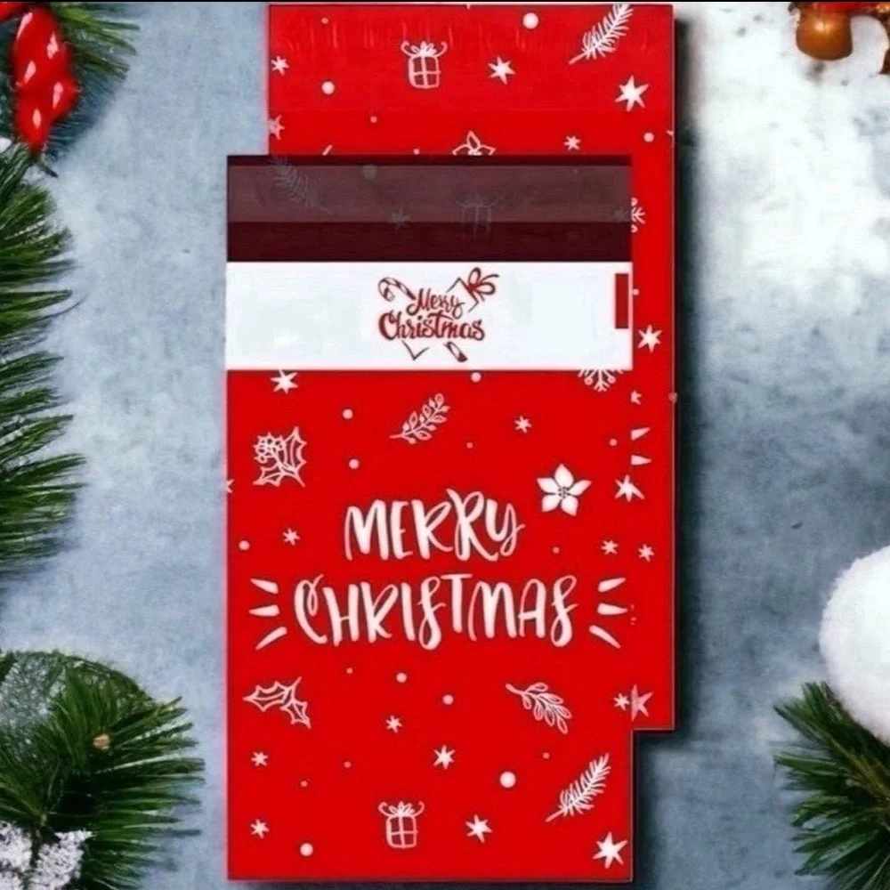 (10) 6x9 Christmas Poly Mailers